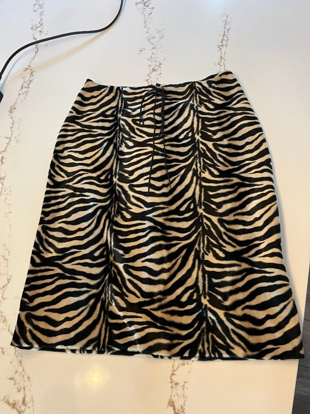 Vintage Betsey Johnson Faux Fur Skirt, Size Medium